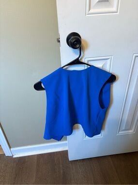 Alice + Olivia Royal Blue Sleeveless Crop Tank